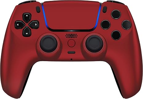 Custom Controllerzz Red Controller & Case Bundle Includes Custom Wireless Controller for PS5, PC & Controller Stand