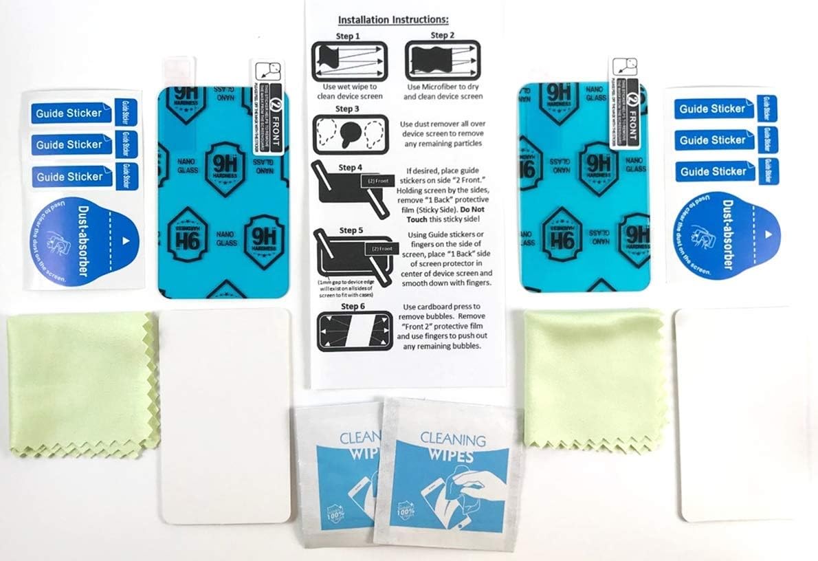 A1C WEAR - 9H Flexible Glass Screen Protector For Tandem tSlim X2 and tFlex Insulin Pumps - Won't Crack or Chip - Anti-Scratch Anti-Fingerprint - 2 Pack