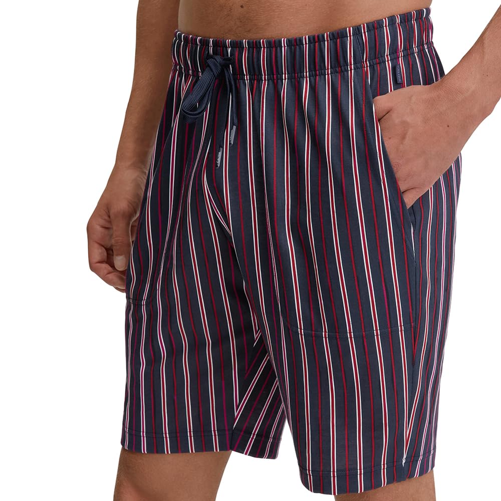 CALIDA Remix Basic Sleep Bermudas Herren, 100% Baumwolle, mit Seitentaschen, atmungsaktiv, hautfreundlich