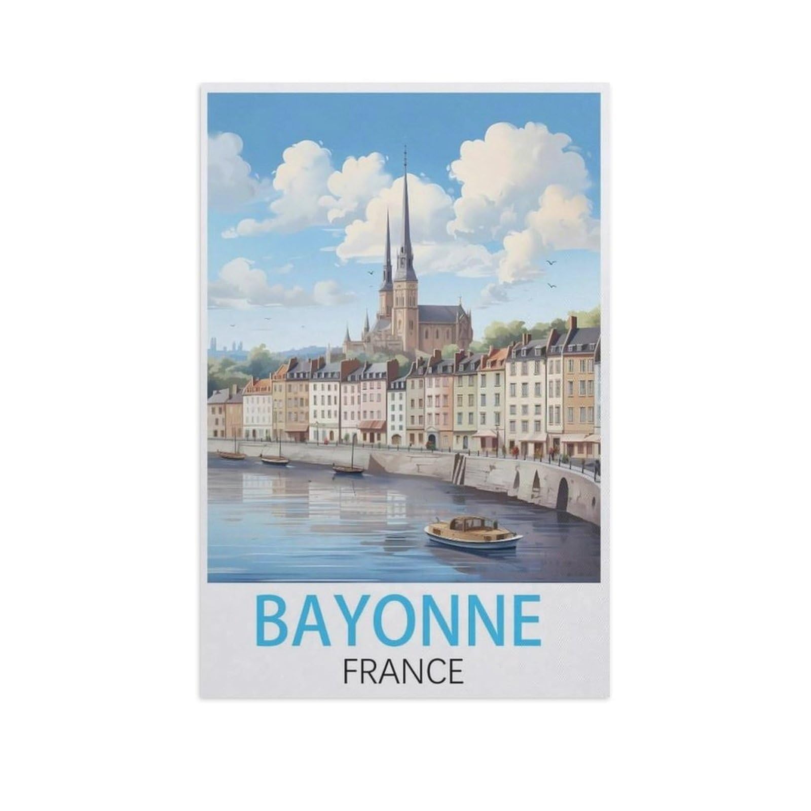 Gsbrsnts A15 Bayonne France，Funny Poster Wall Art Decor Metal Sign Poster(20X30cm）8X12 Inch-Ak21