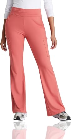 BARCO One Performance Knit Sprint Scrub Pant for Women 7-Pocket, High-Rise Yoga Pants with 360 Spandex Stretch