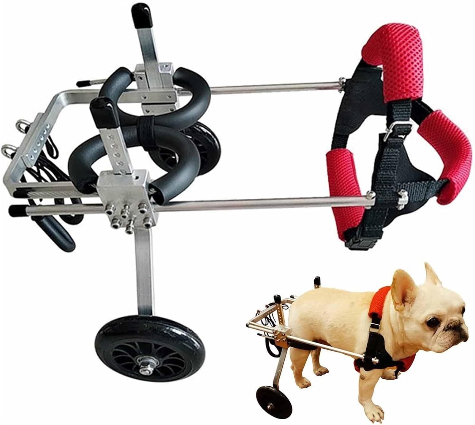 Amazon.co.jp: 障がい犬用ペット車いす – XS 2輪犬用カート 麻痺後肢用