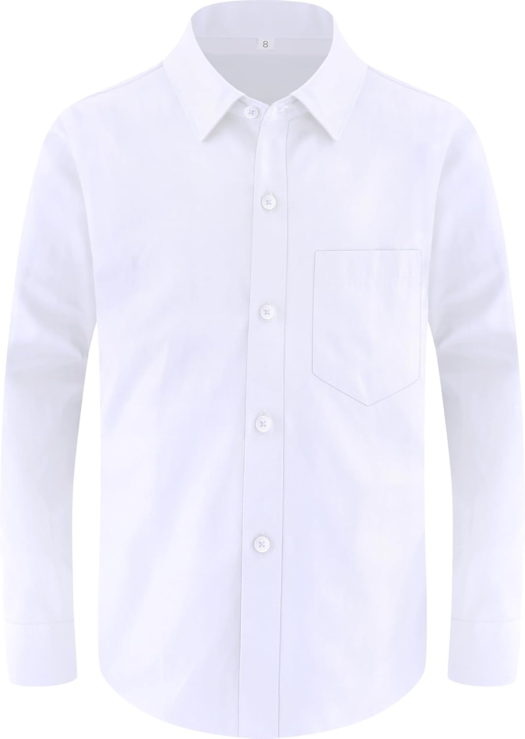 Marvelous World Boys' Long Sleeve Dress Shirt, Casual & Formal Kids Dress Shirt, Button Down Cuff with Chest Pocket