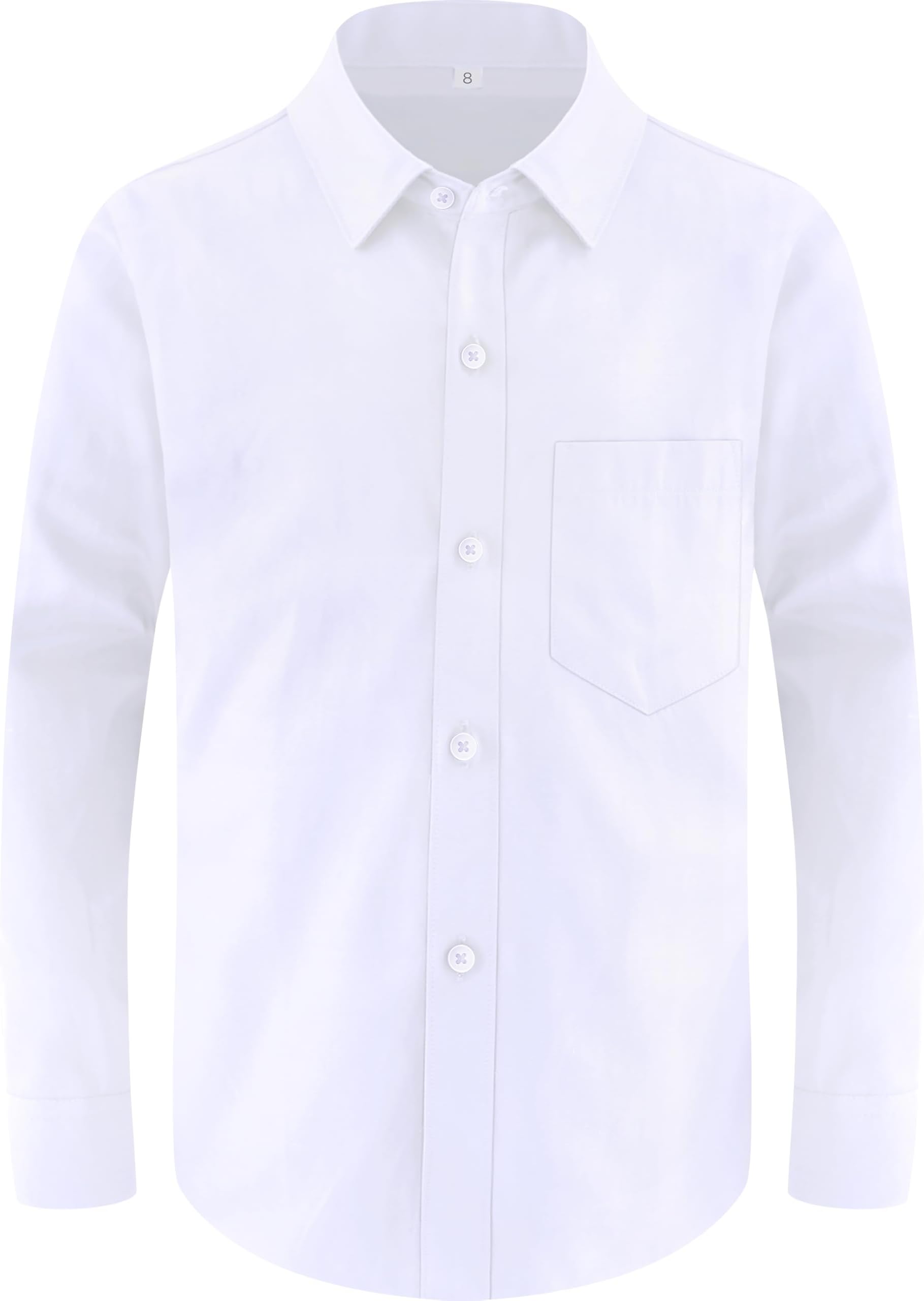 - Boys' Long Sleeve Dress Shirt, Casual & Formal Kids Dress Shirt, Button Down Cuff with Chest Pocket