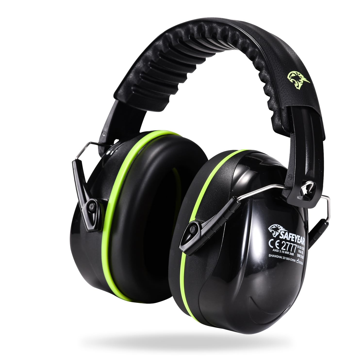 Safeyear Unisex Black 2 Noise Cancelling Ear Defenders Adult, Black Snr 31Db Ear Protectors Ear Muff For Men & Women, Nnr 26Db Pro Over Hearing Protection Earmuff For Shooting, Sleeping, Industrial, Site Work Etc