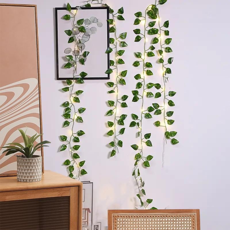 12 Pack Fake Vines for Room Decor Artificial Ivy Greenery Garland Hanging Plants Backdrop Faux Greenery Leaves for Bedroom Home Garden Wall Jungle Theme Party Wedding Decor - Image 2