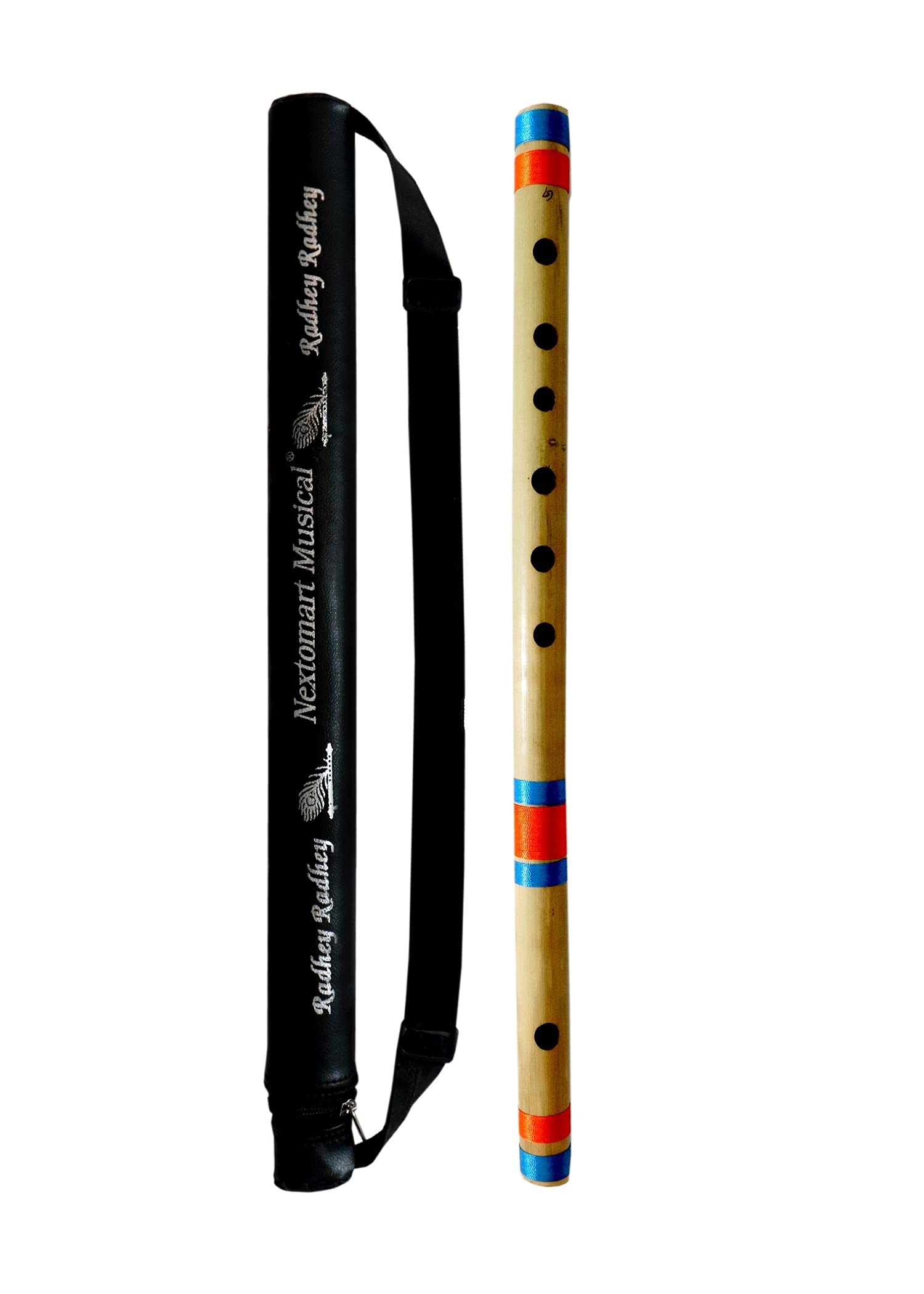 Craftopia - Flauta combinada musical india escala C, 6 agujeros (14 pulgadas) y escala G, 7 agujeros (17 pulgadas), flauta de bambú Bansuri con bolsa de transporte gratis