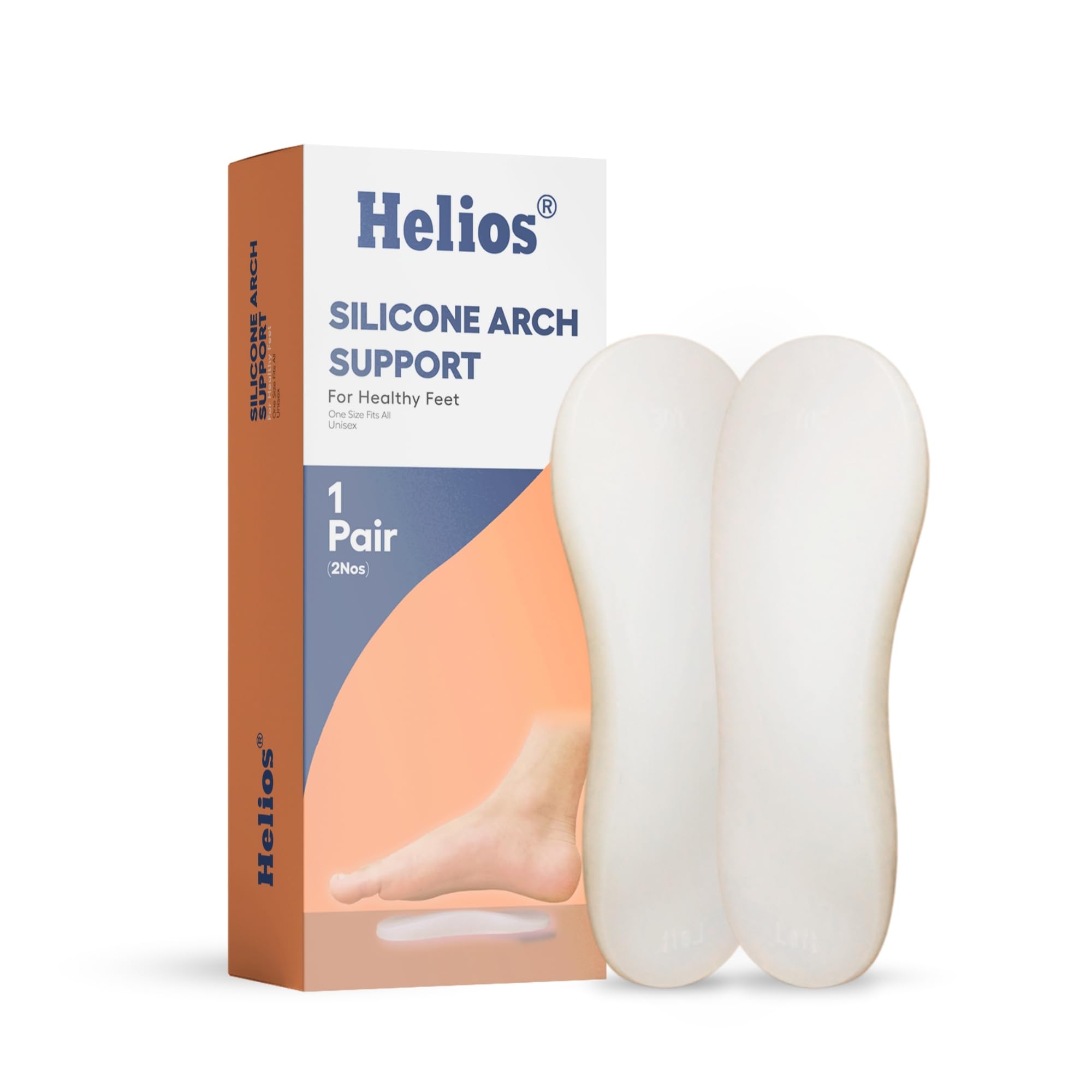 Helios Silicone Arch Support Insoles, 1 Pairs/Set Foot Arch Orthotic Cushion Shoe Insoles Pads for Heel Pain Bone Spur & Achilles Pain (B0D334P1CT) Amazon Price History, Amazon Price Tracker