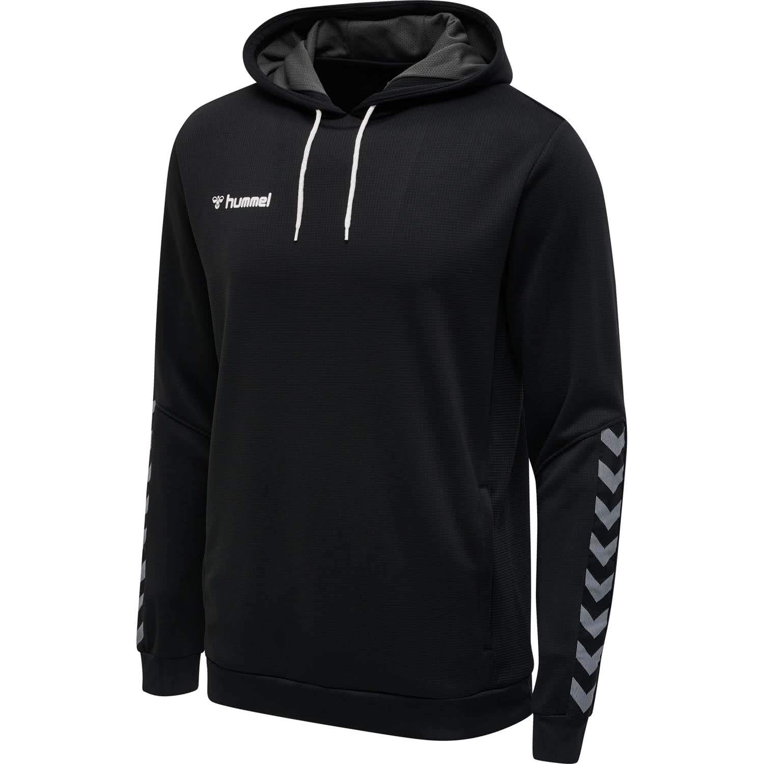 hummel Men's Hmlauthentic Poly Hoodie Black/White