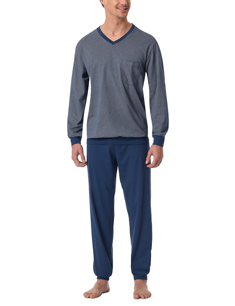 Schiesser Pyjama Comfort Essentials (2 tlg) V-Ausschnitt