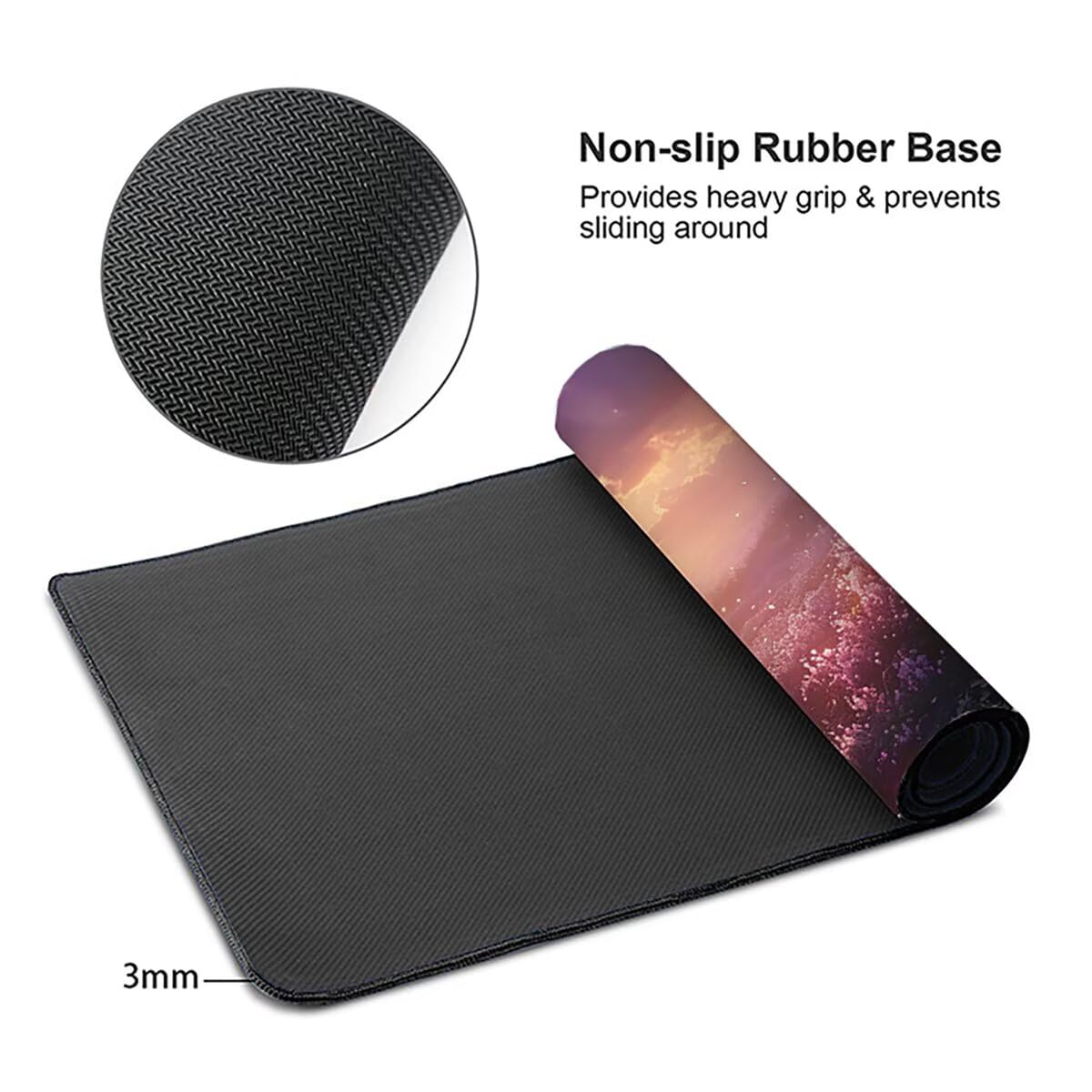 Tappetino per Mouse Gaming XXL 1200x600x3mm– Ufficio Mousepad Grande – Migliora la Velocità e la Precisione Tenuta Stabile Sottomano per Ufficio e Casa Accessori Scrivania Paesaggio PjY15301 N-U