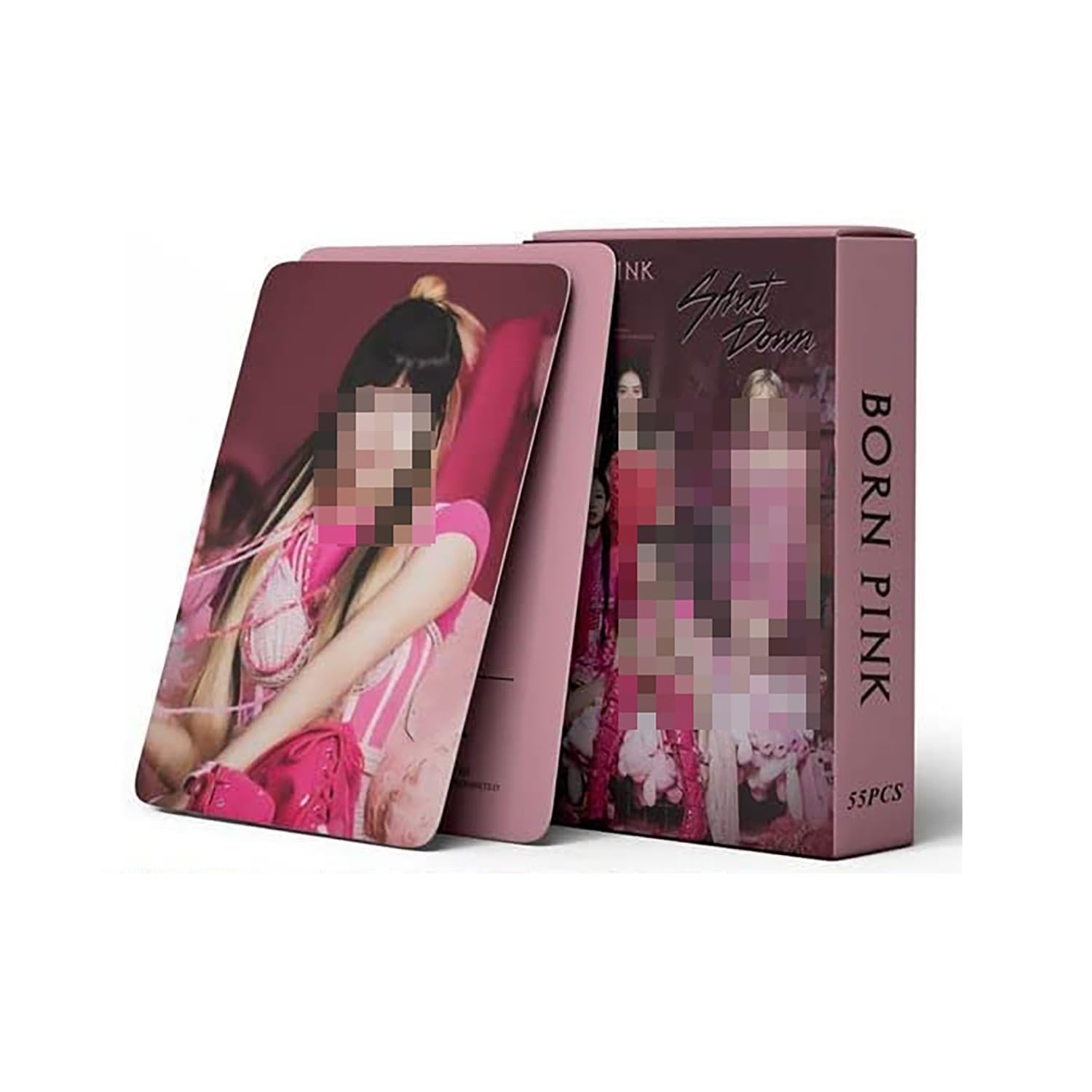 55PCS Lomo Cards Set - Born Pink New Album Photo Cards, Photocards, Postcards, and Poster - Gift for Fans (W-BP-Born Pink-pink)