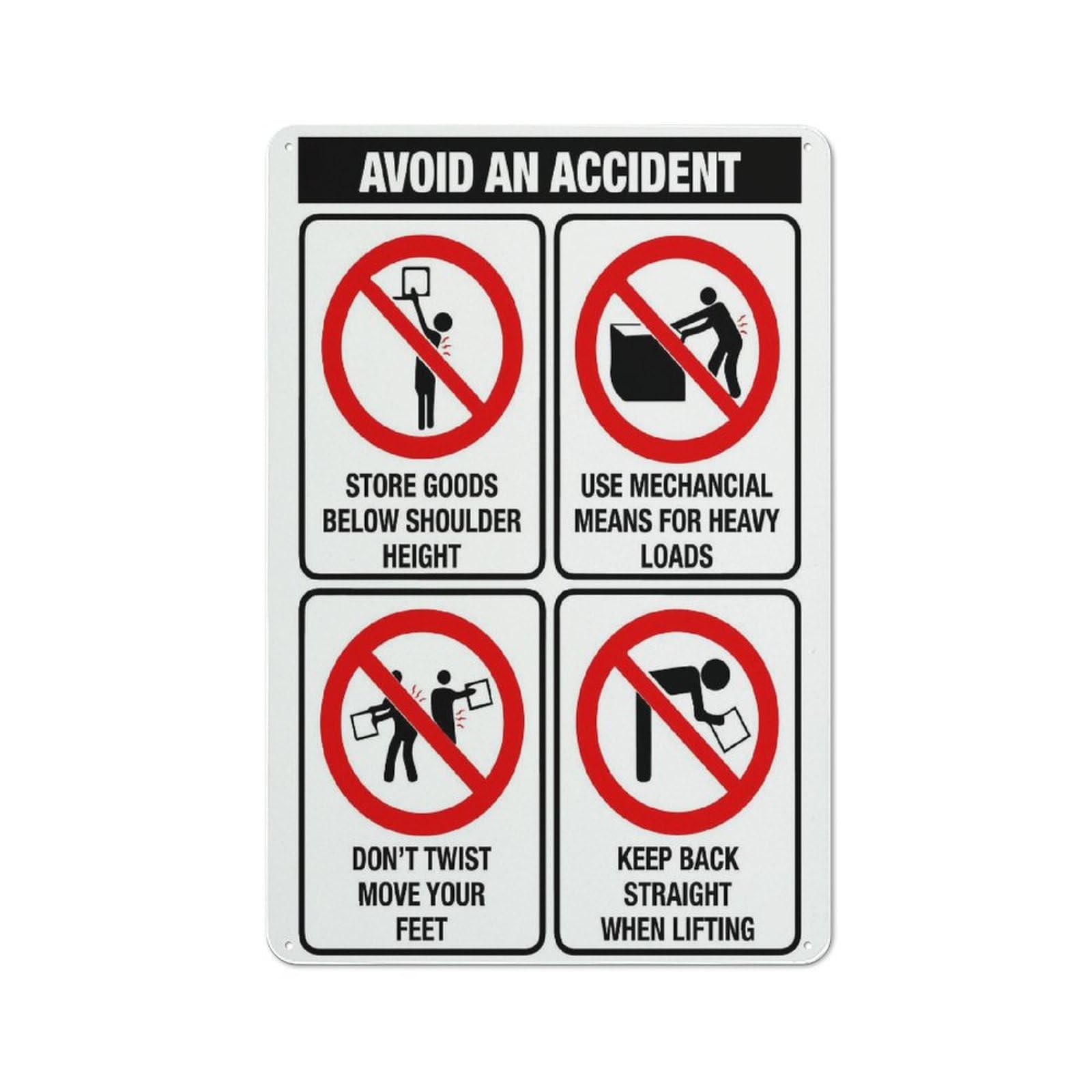 Traqunn A1175 Avoid An Accident Retro Aluminum Metal Tin Sign Wall Decor Art 12X16 Inch