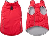 Vista 1 de Abrigo de invierno para perro, chaqueta acolchada cálida para perro, chaleco impermeable con correa de anillo en D, traje de nieve para perros