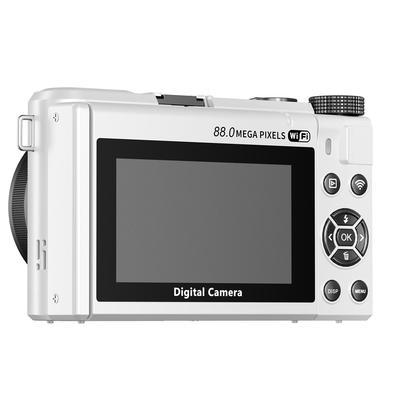 Aparat Cyfrowy 8K 88 MP Kamera z 18-krotnym Zoomem Kamera z 18-krotnym Zoomem Cyfrowym Autofokusem 18x Wi-Fi do Vlogowania 3-calowy Ekran klapką Filtry światła (Biały)