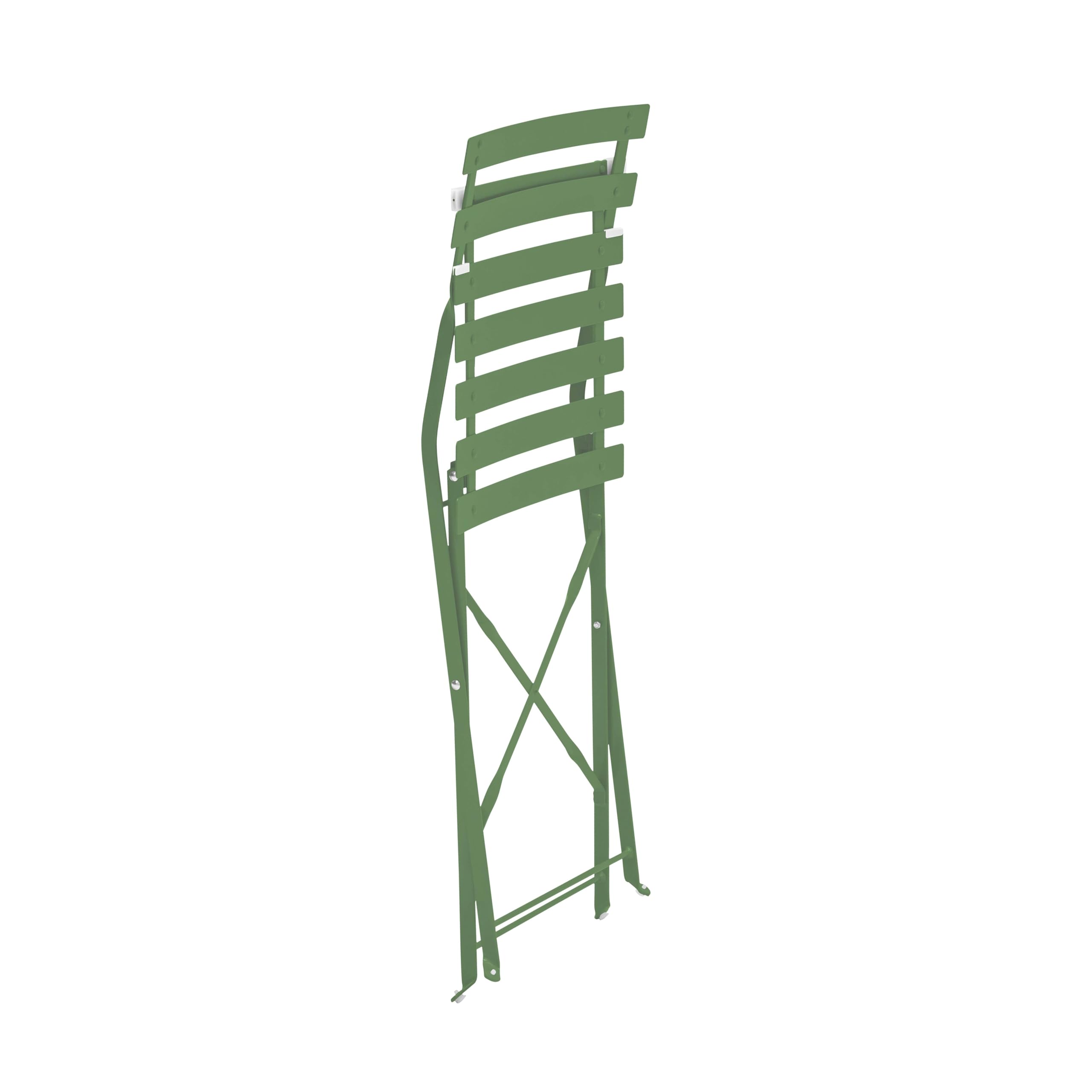 Oviala Lot de 2 chaises Pliantes en Acier Vert Cactus