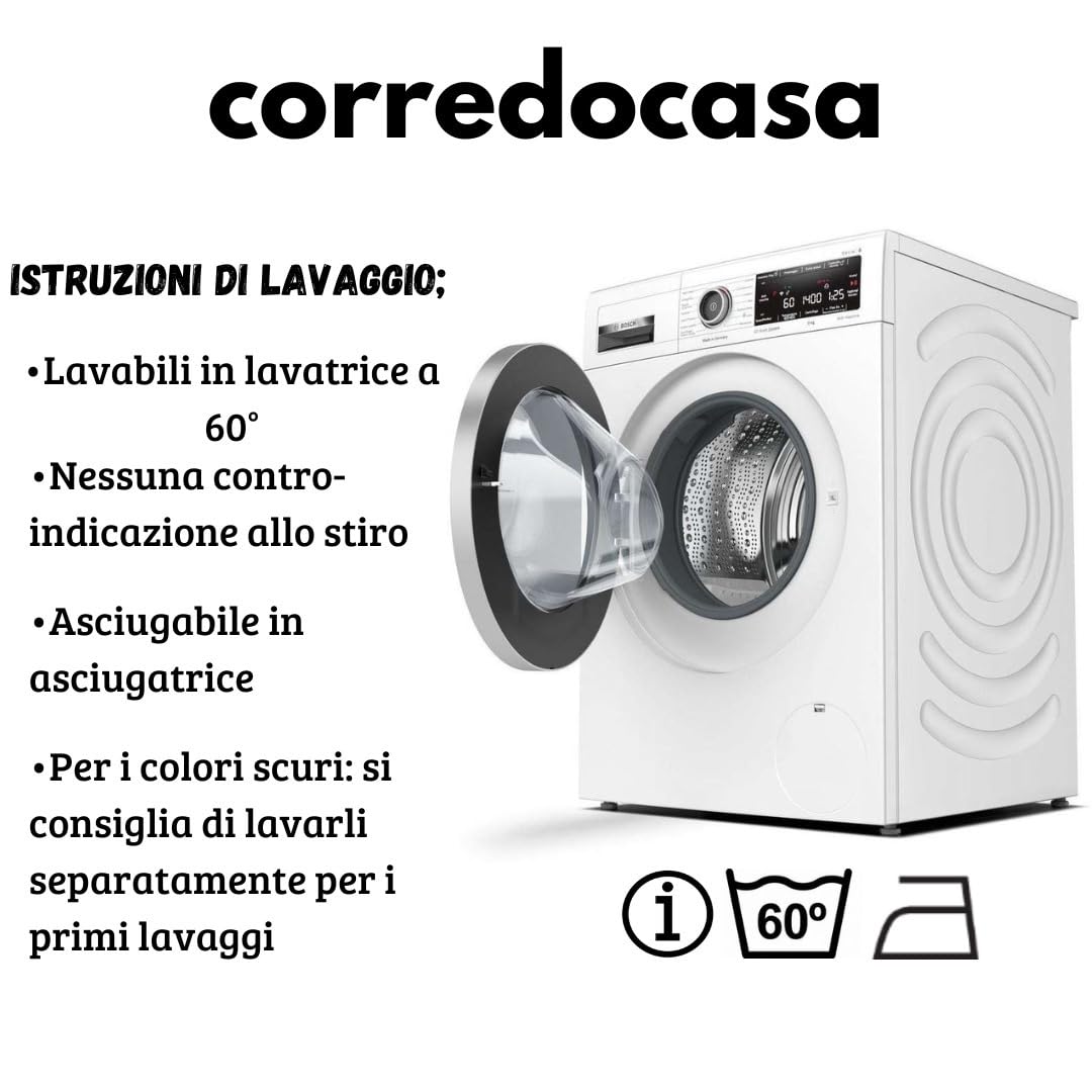 Corredocasa Set 6 Pezzi Strofinacci Cucina 100% Cotone e Morbida Spugna di Puro Cotone Assorbente e Resistente Asciugamani Asciugapiatti Ideali per Cucina Albergo e b&b 40x70 (Erika Spugna, 6)