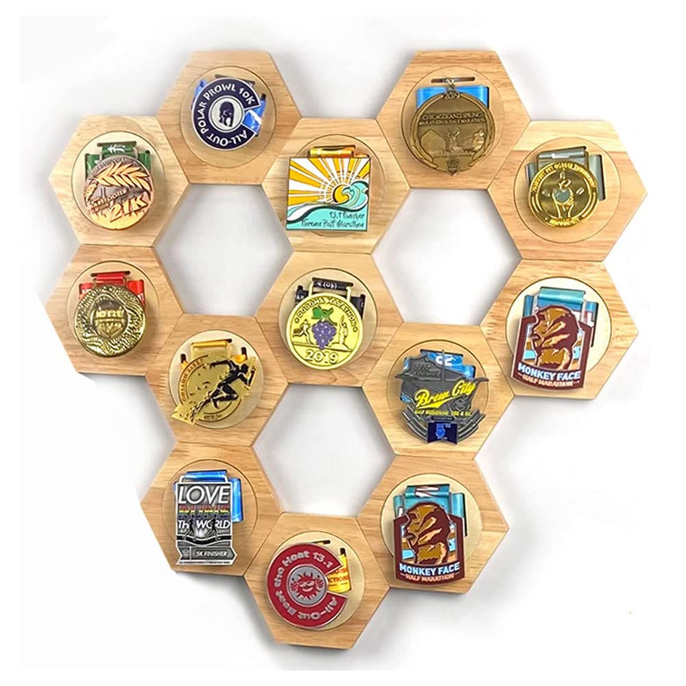 WittsY DIYコンビネーションメダルディスプレイスタンド、ハニカムメダル六角木製ハンガー、記念コインコレクターボックスバッジス  Amazon.co.jp: 木製メダルディスプレイスタンド、メダルハンガーディスプレイハニカムメダルディスプレイDIYメダルホルダー、任意の形状の  ...