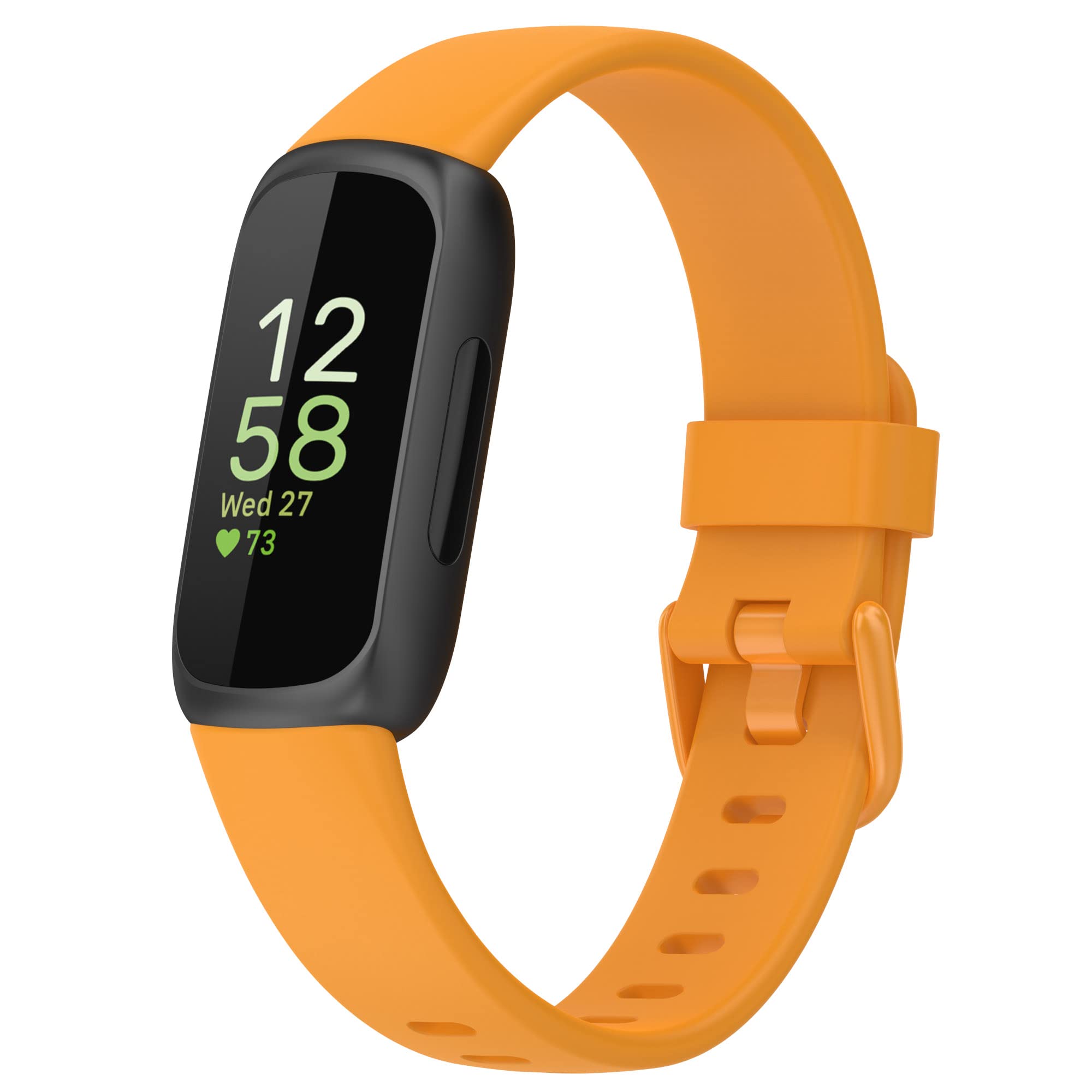 BoLuo Smart Watch Strap for Fitbit Inspire 3 Band, Soft Sport Silicone Watch Band Wrist Strap,Replacement Bracelet Wristband Wrist Strap Loop for Fitbit Inspire 3 Watch Accessories (large, yellow)