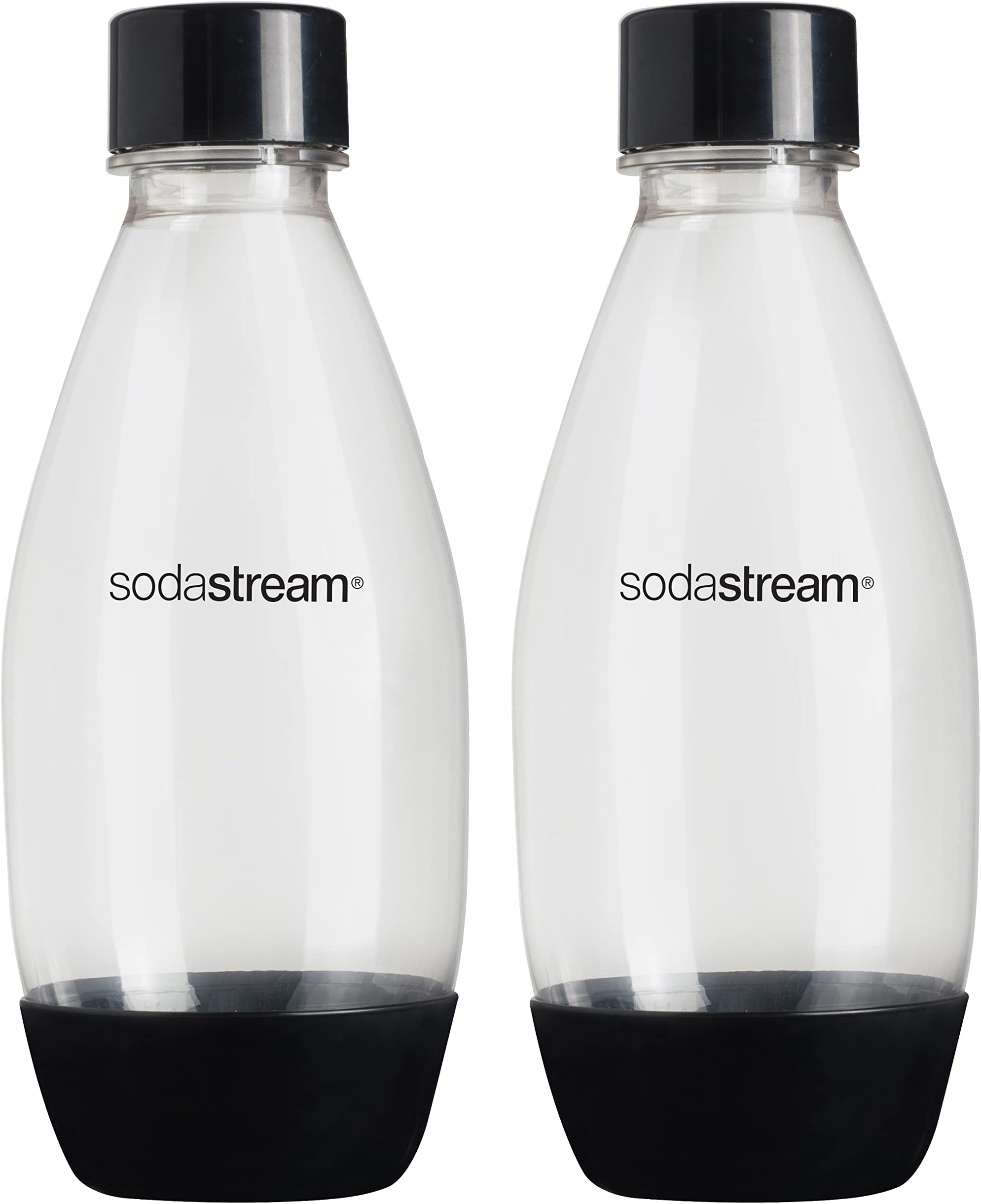 0.5L Twin Pack Dishwasher Safe Slim Bottle (Black)