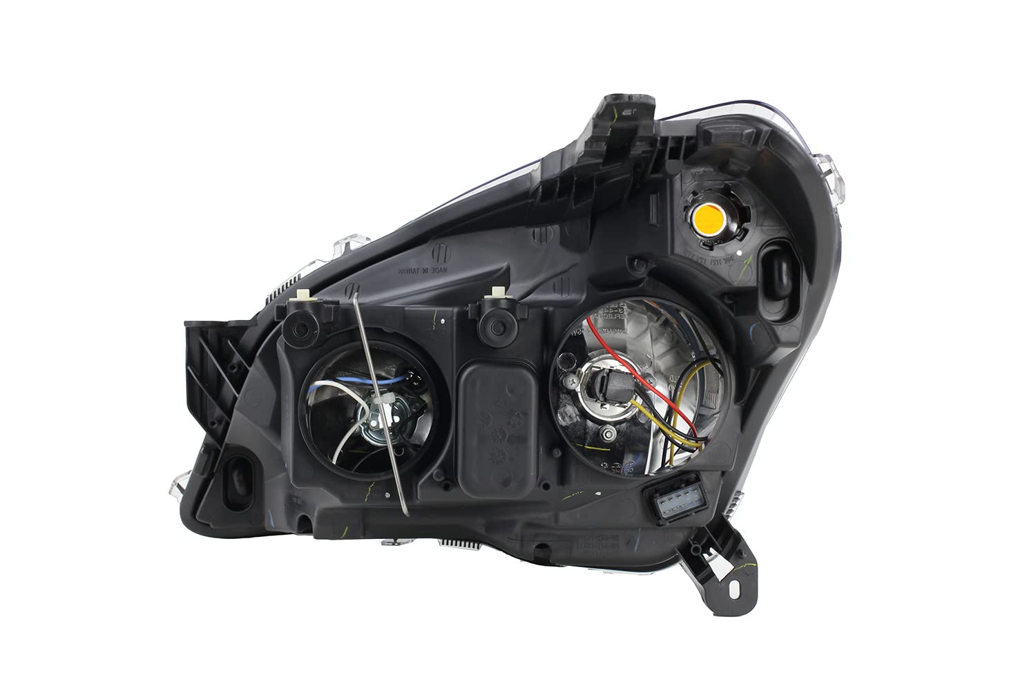Johns, Set di fari alogeni anteriori adatti per Opel Astra H 03/2004 – H7 H1 sinistra e destra + fendinebbia + lampadina