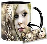MasTazas Avril Lavigne B Tasse Ceramique Intrieure et Poigne Noire Mug