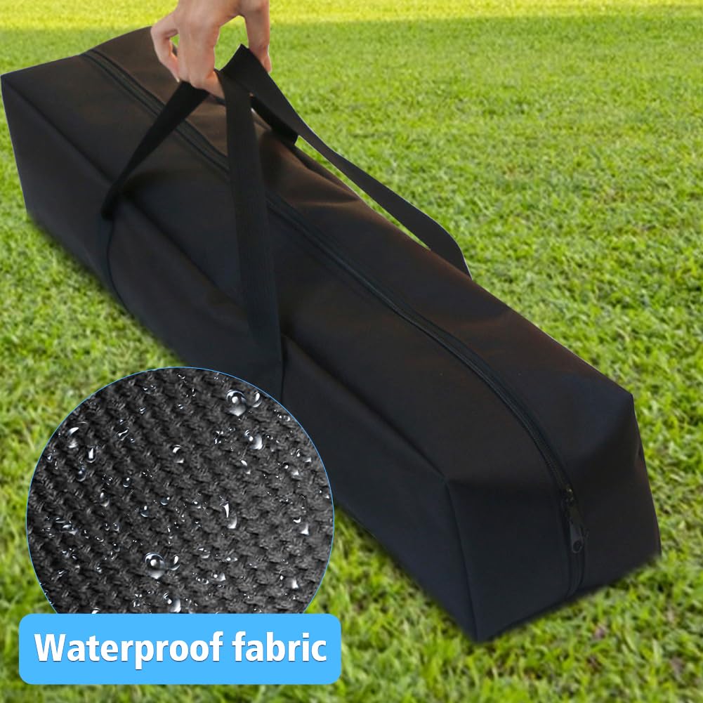 Borsa multifunzione per aste da tenda, borse portatili e tripod, 150 x 20 cm, robusta custodia da campeggio, Nero