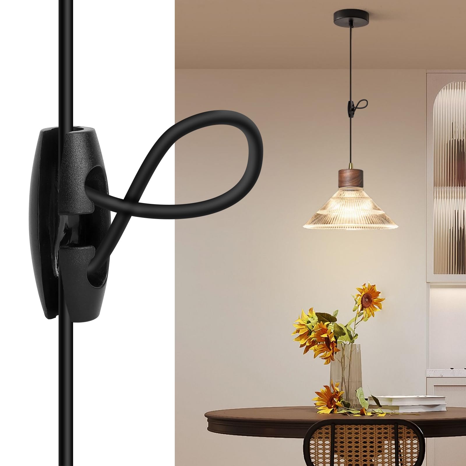 4SZT. Skracacze kabli do lamp wiszących Skracacze kabli do lamp wiszących 5–8mm Skracacz kabli oświetleniowych Regulacja długości przewodu do żyrandoli Regulacja długości kabla żyrandola Bez cięcia