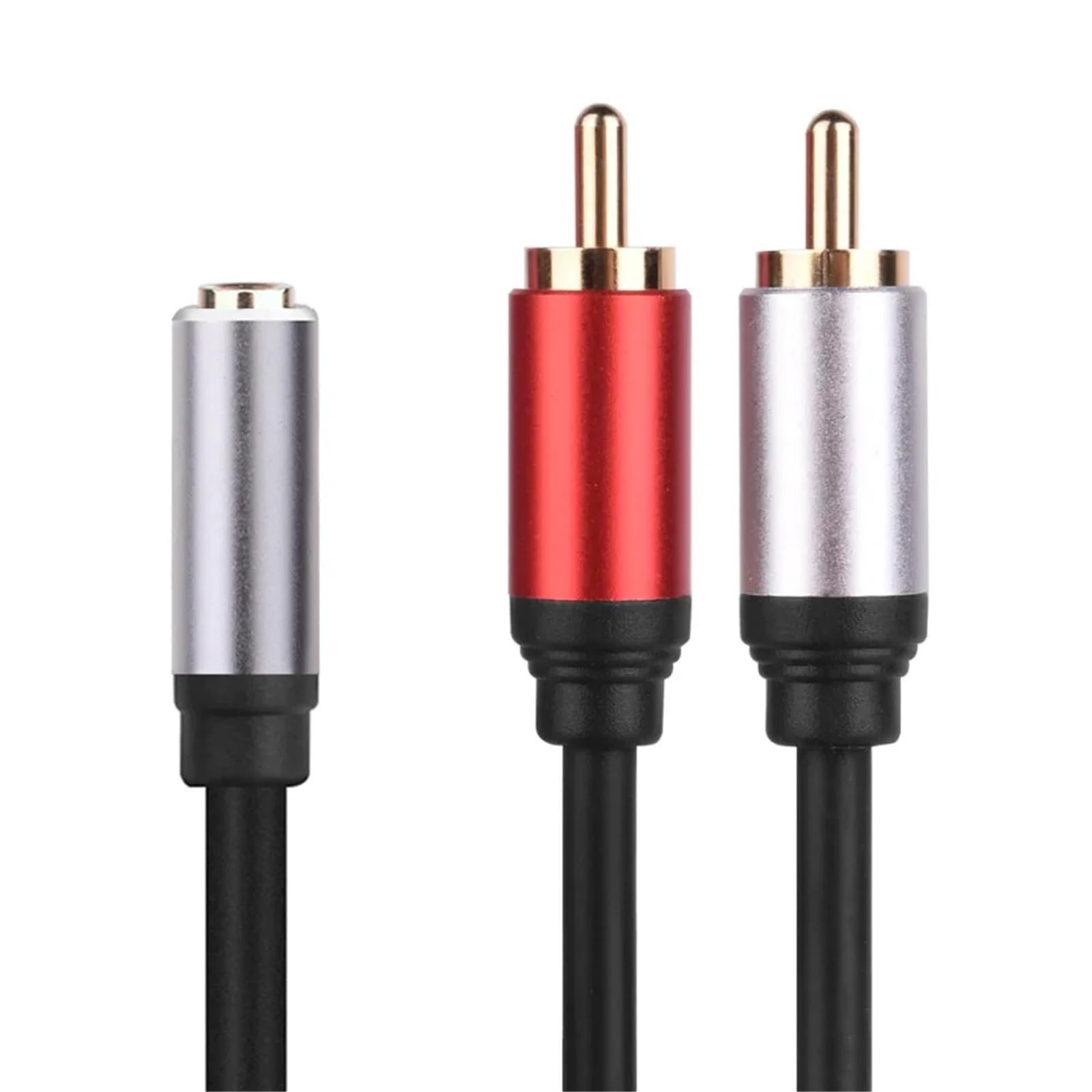 Cavo stereo 3,5 Y da 2 RCA maschio a 3,5 mm femmina, adattatore audio per computer, MP3, telefono, altoparlante, Home Theater, DVD (da 3,5 F a 2RCA M)