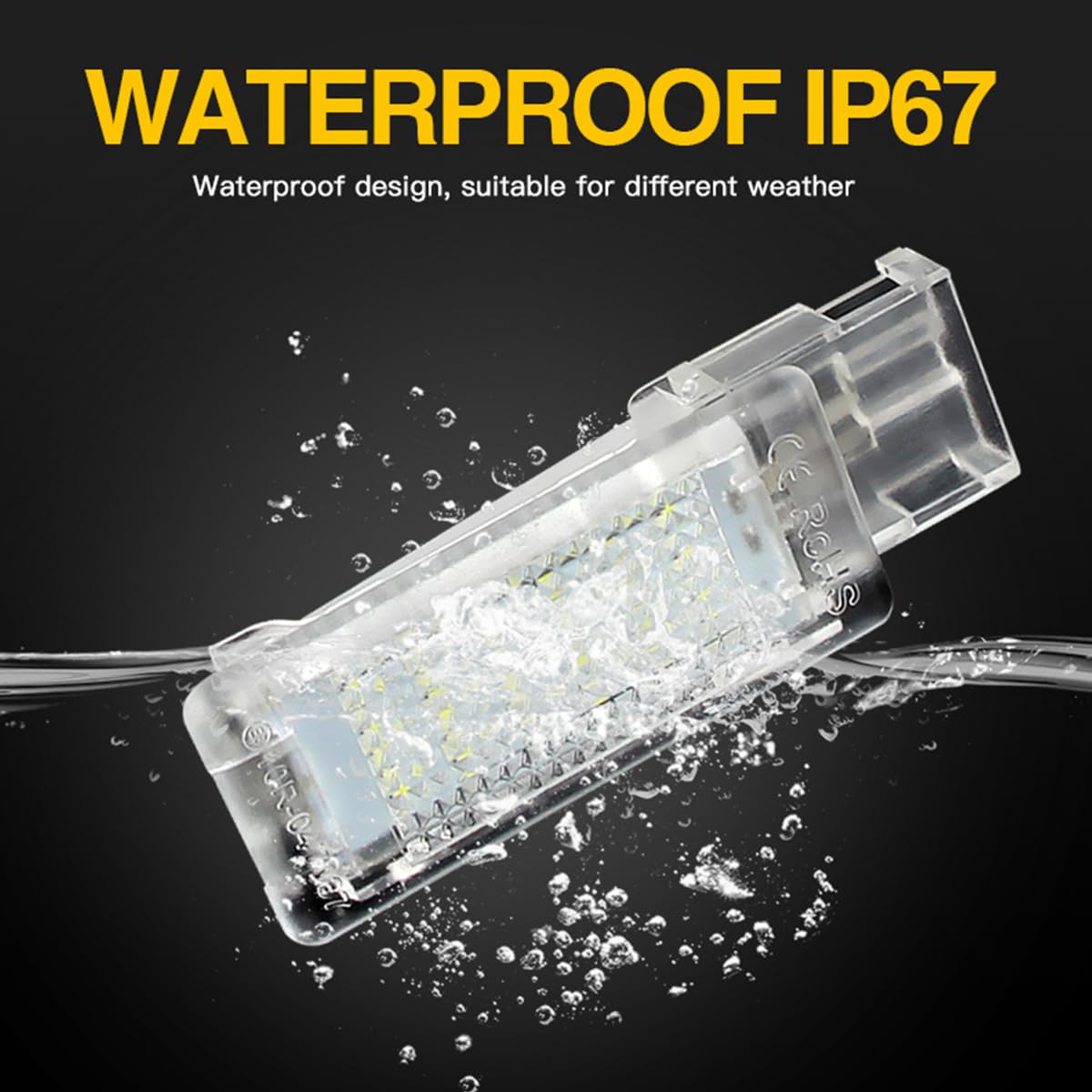 Luz LED para reposapiés, guantera para compartimento de equipaje, lámparas para S/koda Superb Rapid para V/W P/assat B6 B7 G/olf 5 6 Caddy S/eat A/teca, 2 uds.