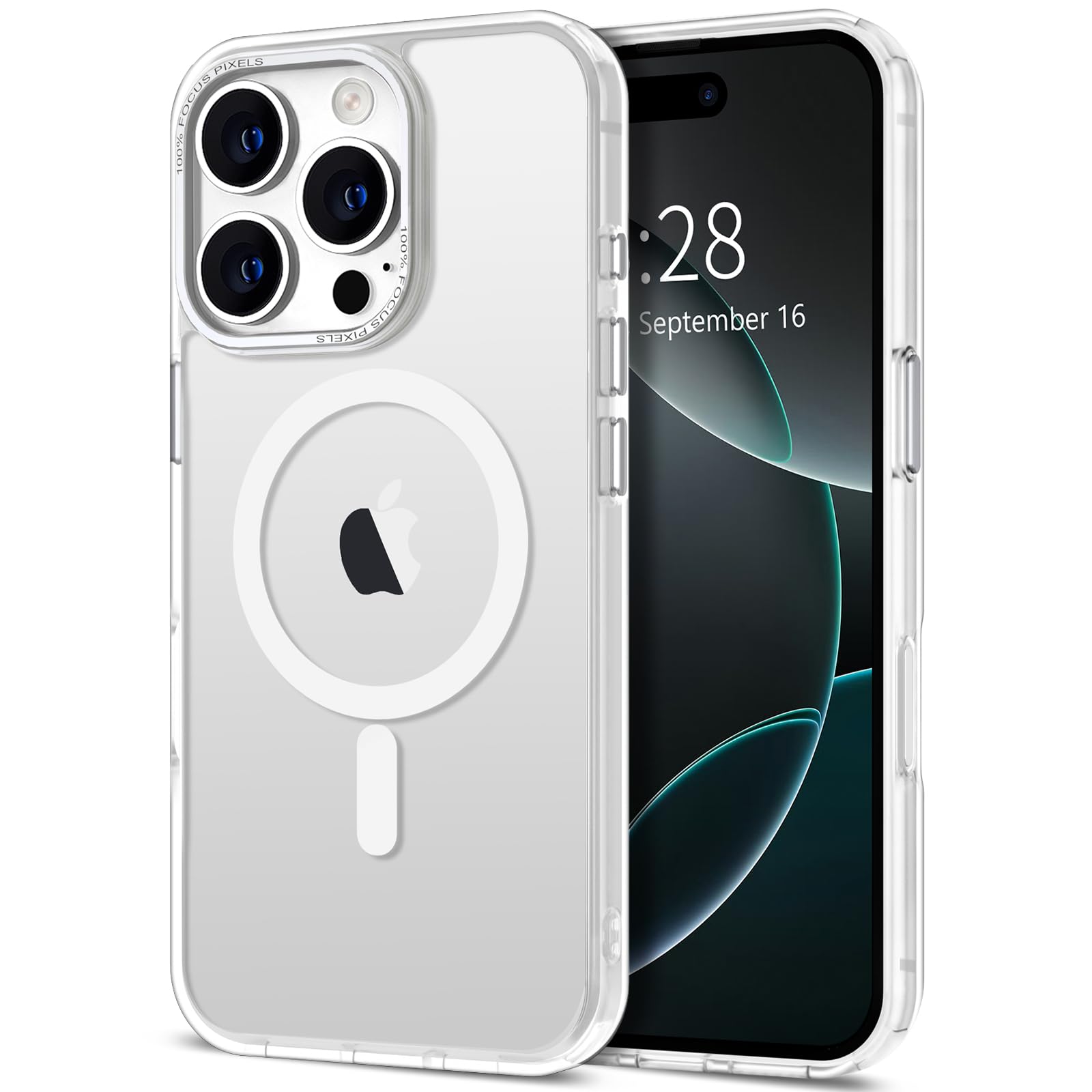 Hython Case for iPhone 16 Pro Case Magnetic Translucent Matte Phone Cases 6.3" [Compatible with MagSafe] Thin Slim Fit Shockproof Bumper Hard