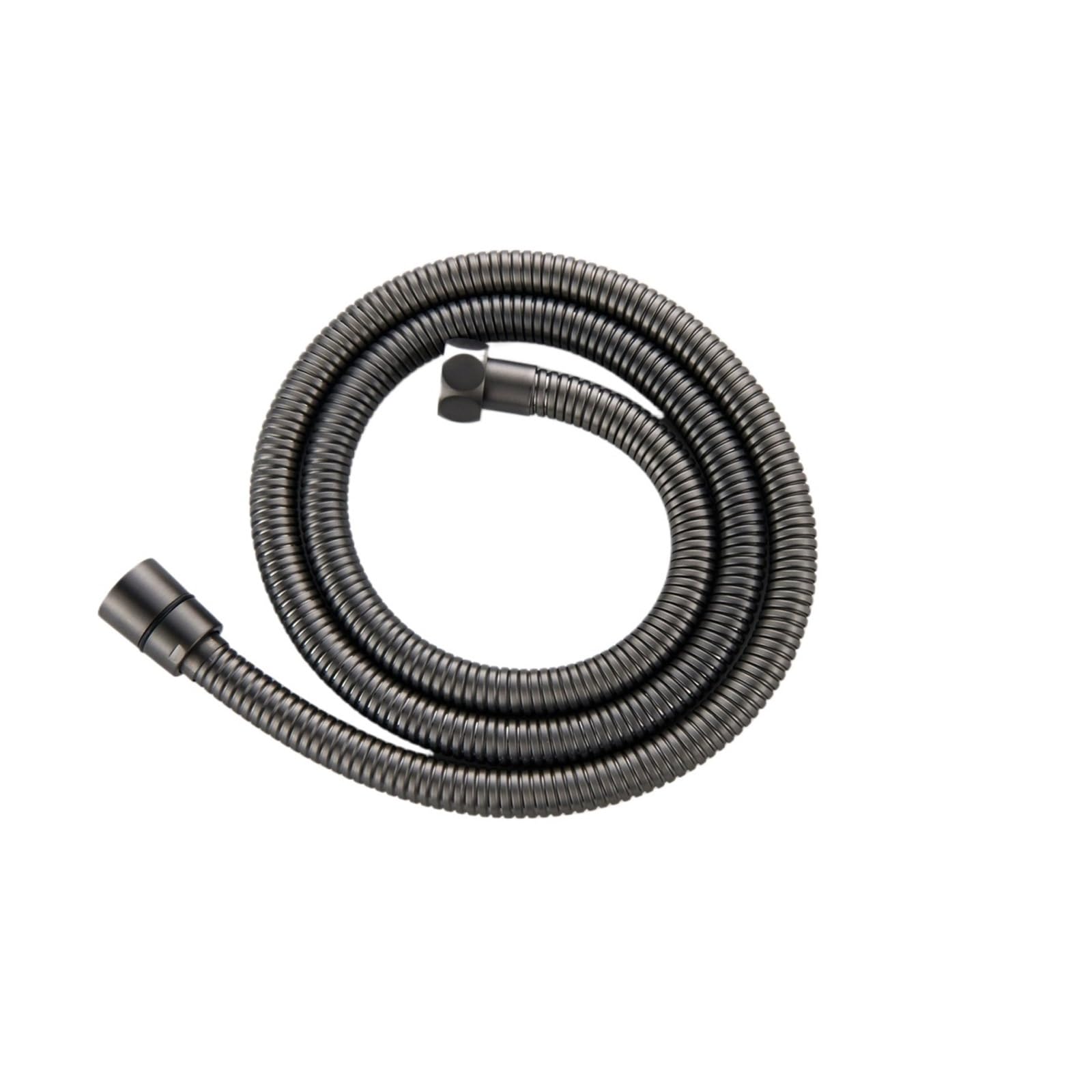 1.5M Brushed Gold & Grey PVC Shower Hose, Flexible Extension Pipe for Bathroom(Grey)