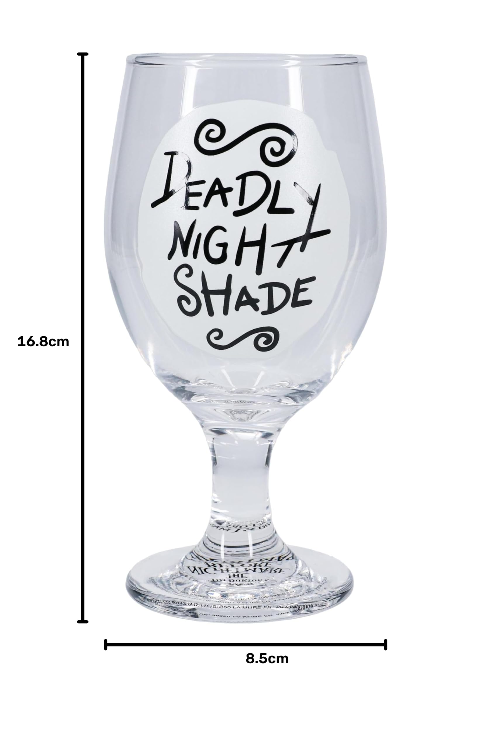 Paladone Szkło Glow in the Dark Nightmare Before Christmas - oficjalny kubek na Halloween i dla fanów Jacka Skellingtona, 350ml (11,8 fl oz)