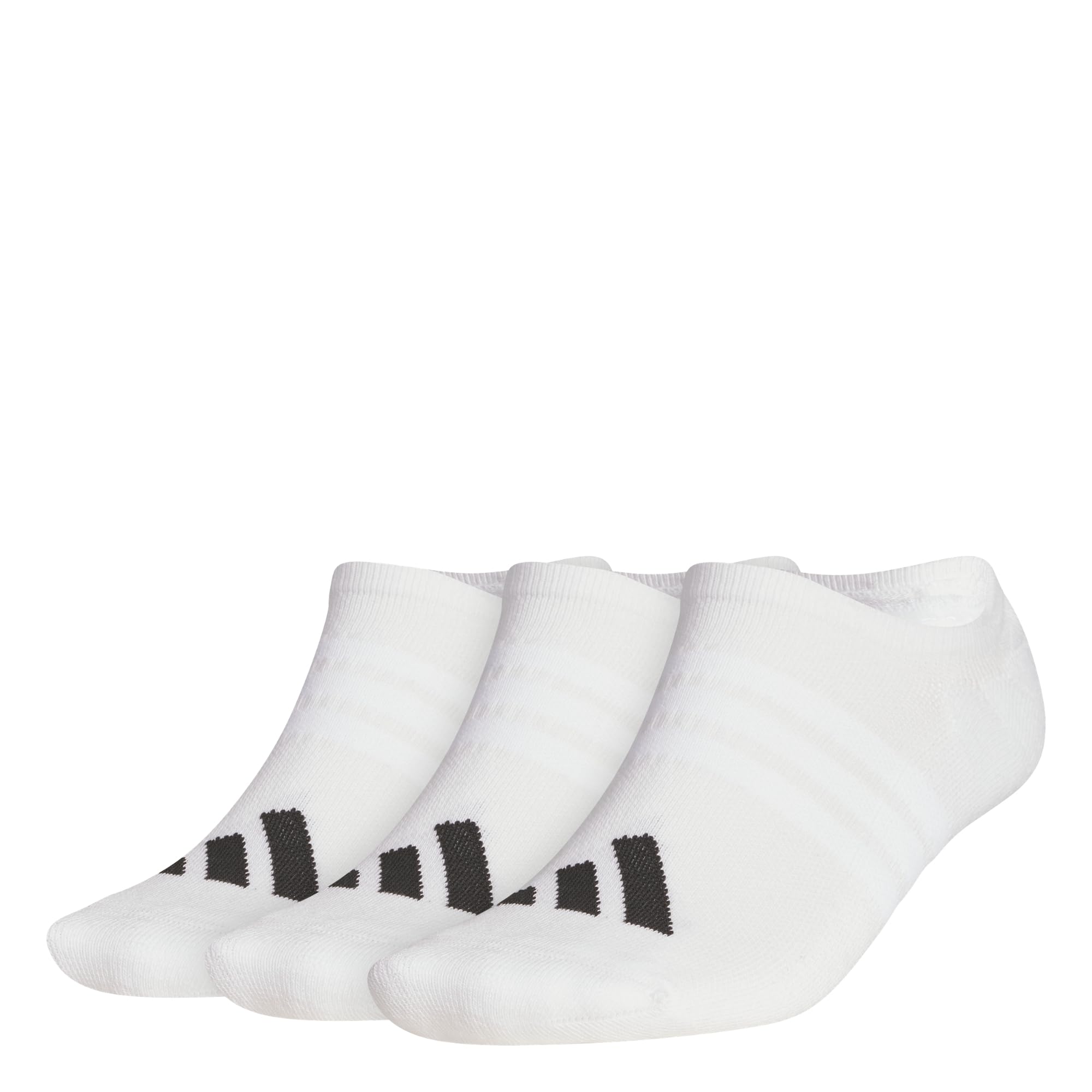adidas Unisex PERFORMANCE 3 PACK NO SHOW SOCKS, white, 2.5-4