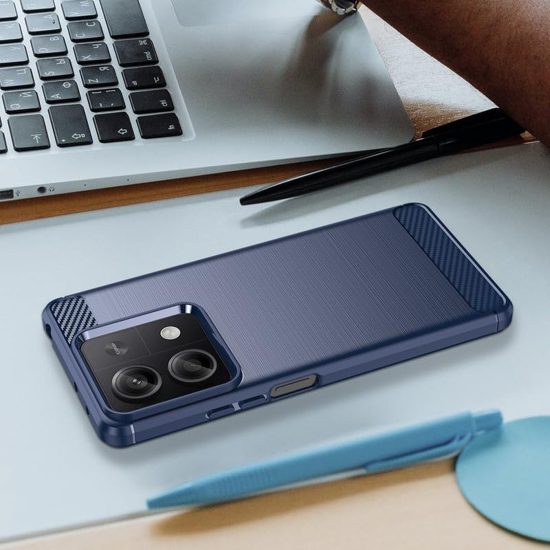 Image of Hybrid Carbon Fiber Back Case for Poco X6 Neo (Blue)