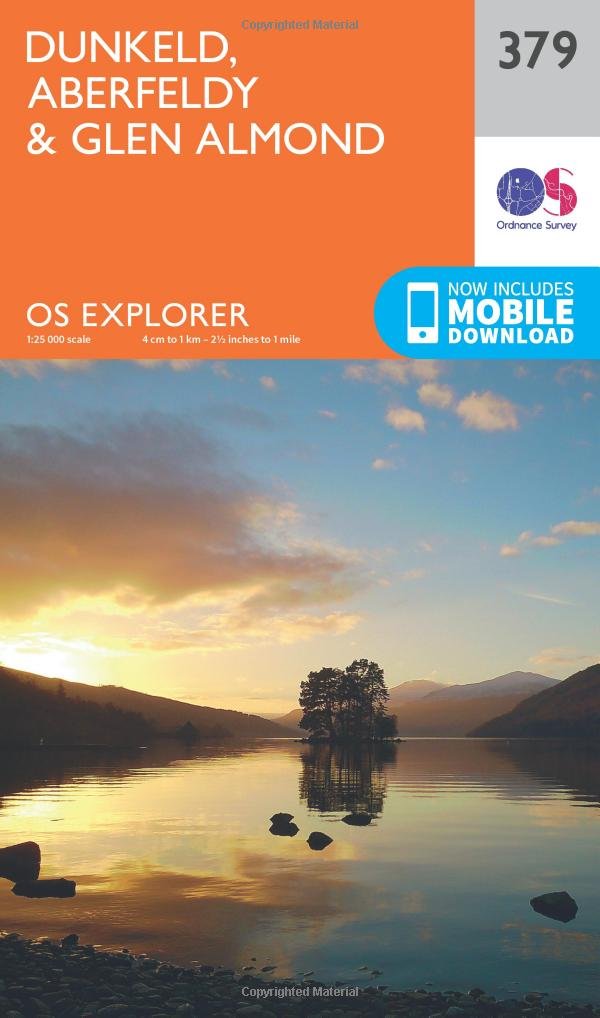 Dunkeld, Aberfeldy & Glen Almond Map | River Tay | Ordnance Survey | OS Explorer Map 379 | Scotland | Walks | Hiking | Maps | Adventure
