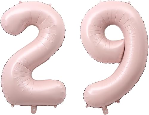 Globos de papel de aluminio de 40 pulgadas con el número 29, decoraciones para fiesta de cumpleaños número 29, boda, despedida de soltera,
