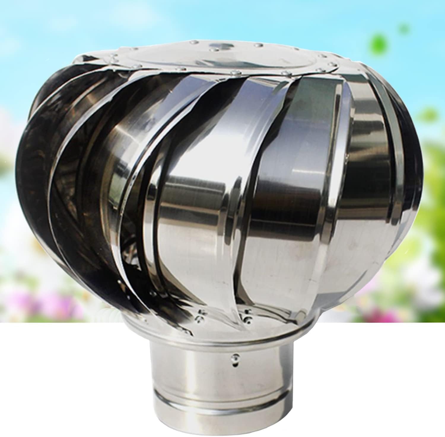 Chapeau de cheminée rotatif en inox anti-pluie pour l'évacuation de fumée