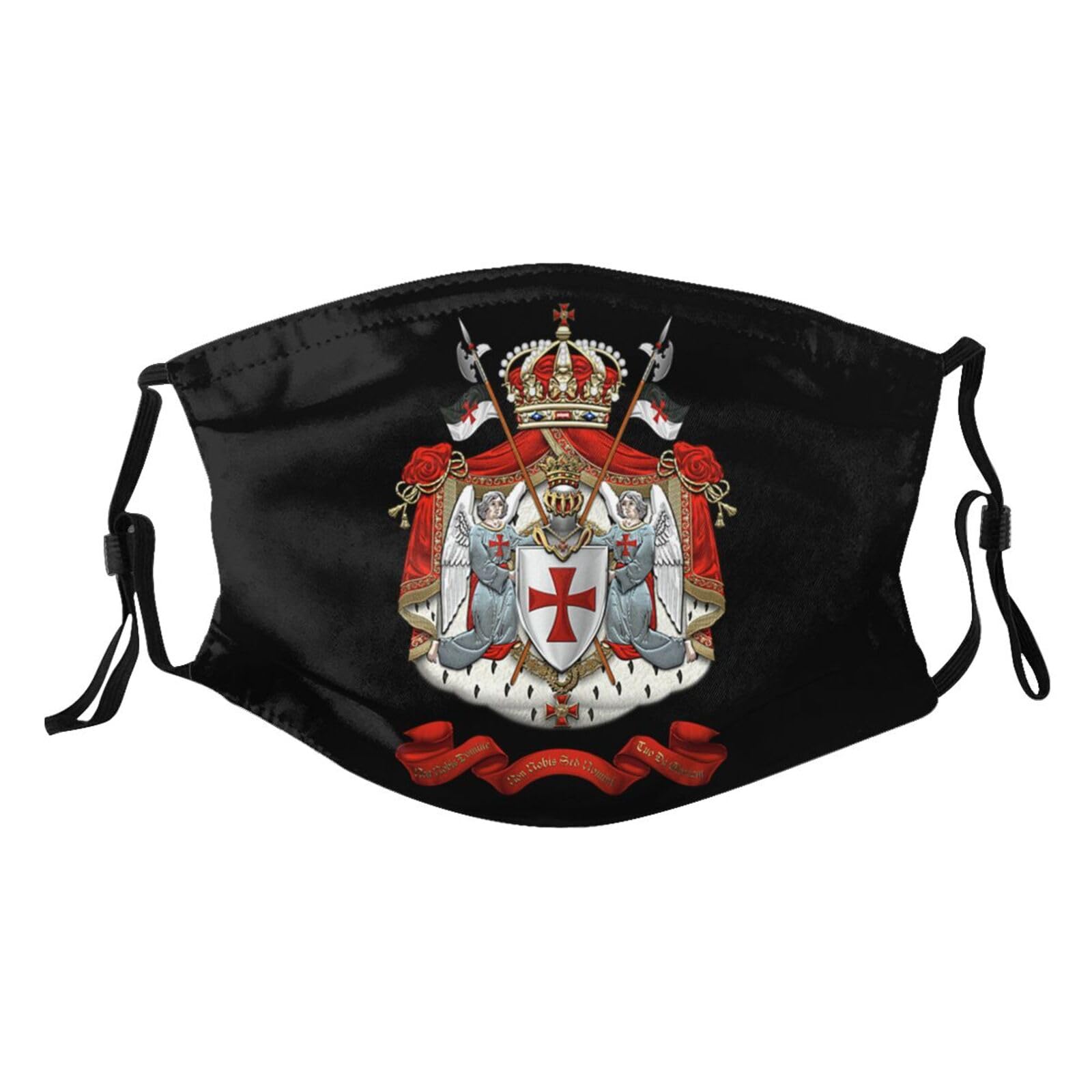 Knights Templar Coat of Arms Flag Adult Dust Mask Adjustable Dust Face with 2 Filter69