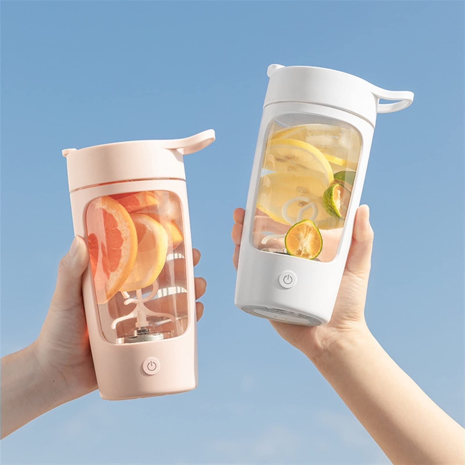DieffematicJBJ Batidora Portatil 650Ml Electric Protein Shaker Bottle Protein Powder Mixing Bottle Sports Fitness Gym Outdoor Travel Bottle USB Rechargeable