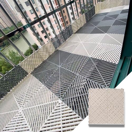 ガレージタイル ガレージマット 車庫マット 嵌め込み式 耐荷重10t【40枚セット】水捌け 滑り止め 高通気性 連結可能 組立簡単 軽量 耐熱 耐寒 バイク 車 駐車場 洗車場 庭 置き敷き 屋外 屋内 ガーデニング メッシュ ショールーム 倉庫40cm×