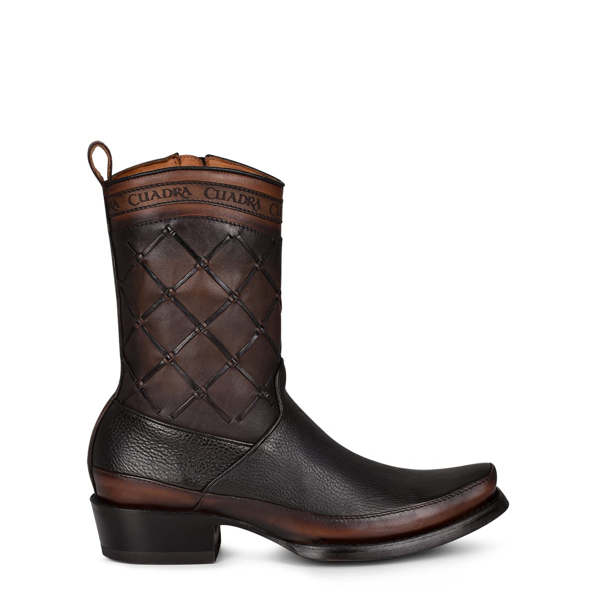 Cuadra Men's Boot in Bovine Leather with Zipper Black