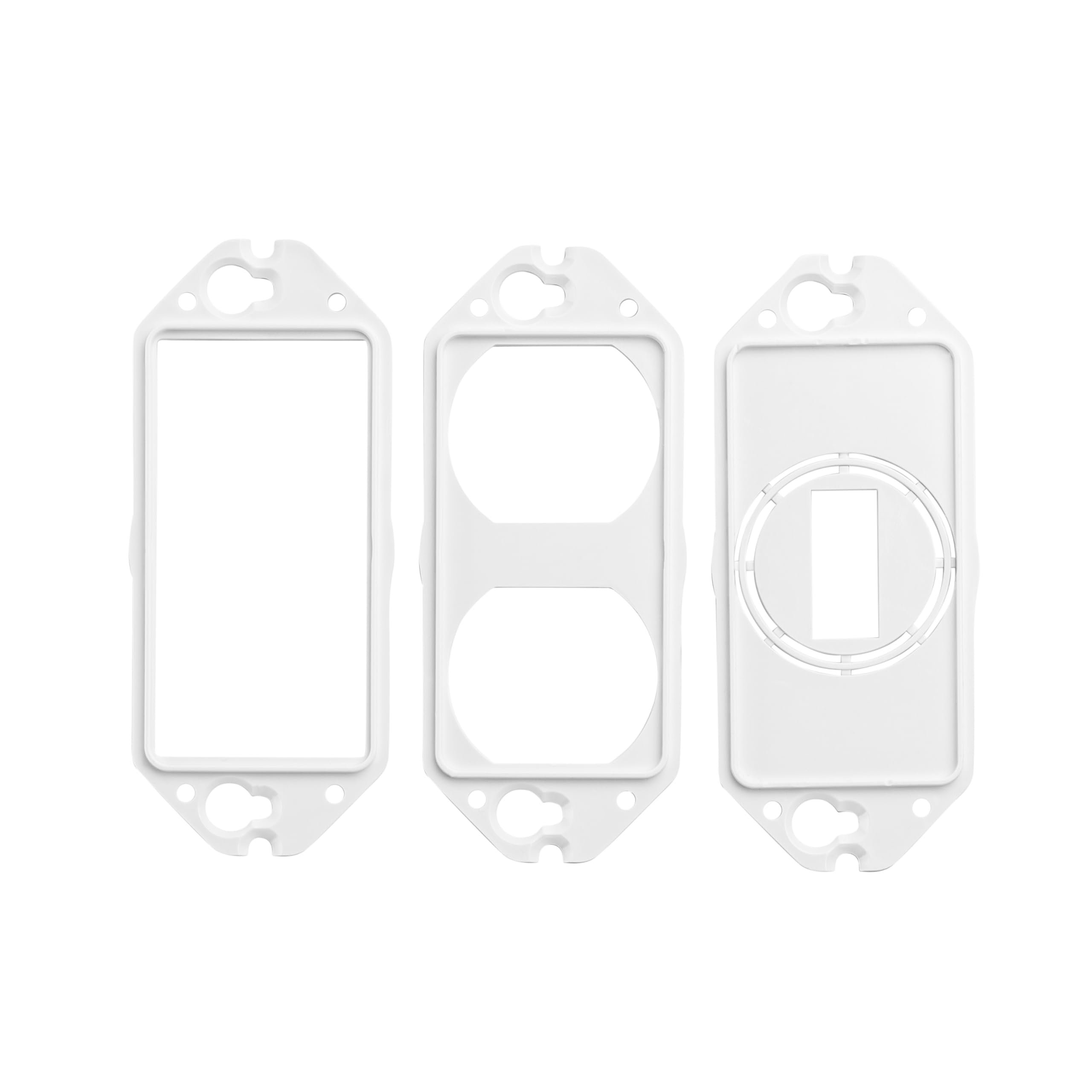 Sealproof 1-Gang Vertical Weatherproof Outdoor Metal Flat Outlet Cover, Single Gang Electrical Power Receptacle Protector, UL Listed, 4-in1, White