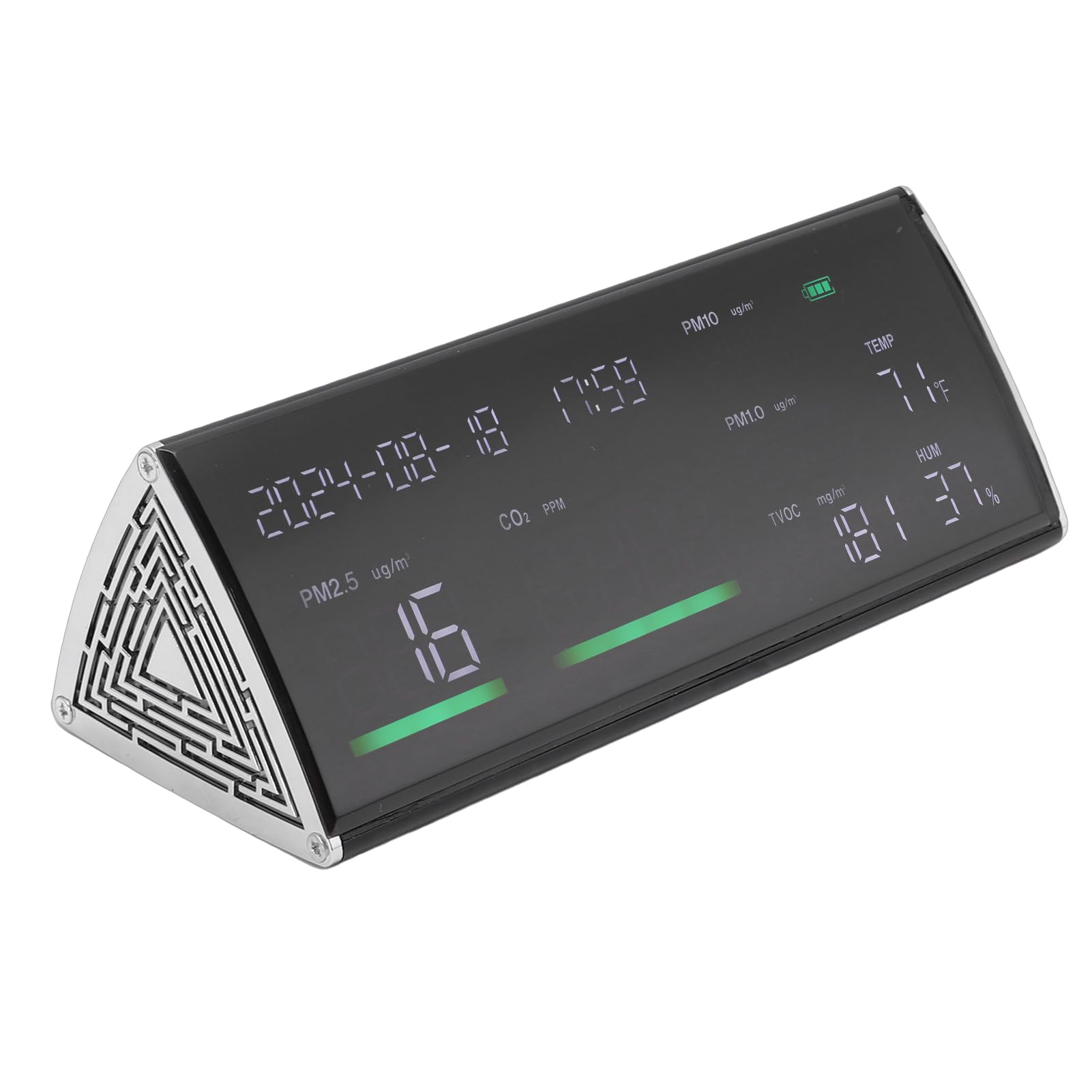 Monitor de Calidad del Aire Interior Detector portátil de CO2 PM2.5 TVOC probador de Aire de Humedad y Temperatura para Oficina en casa