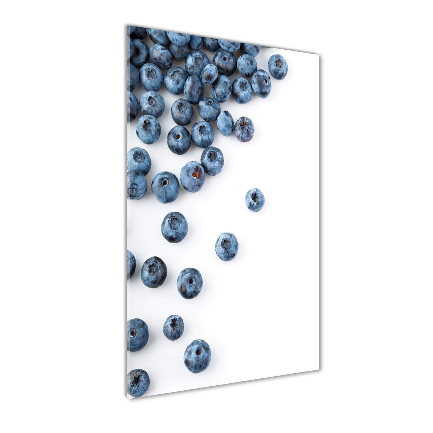 Image sur verre acrylique de myrtilles bleues pour créer une ambiance fraîche en salle à manger