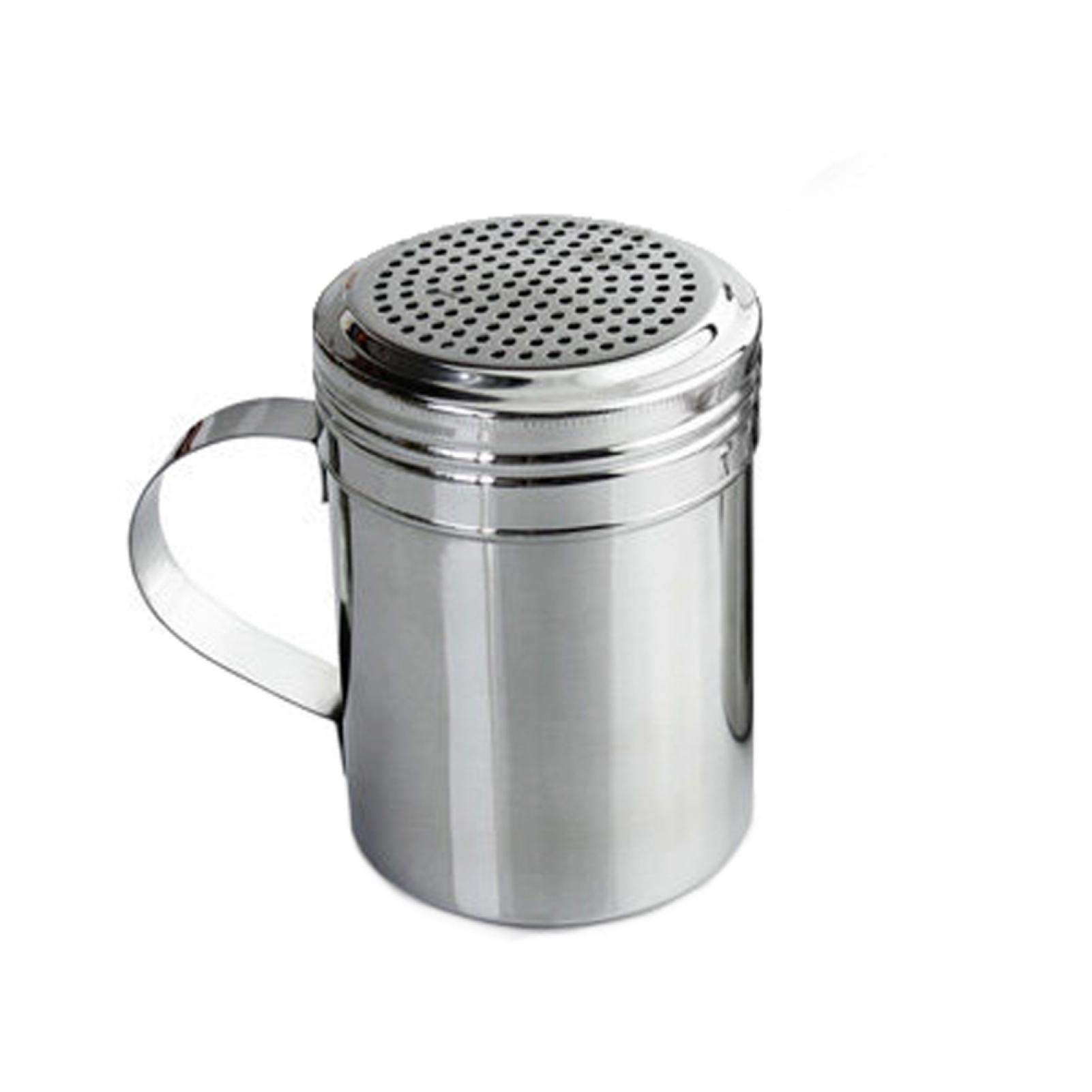 1/2pcs Powder Decorating Shaker Stainless Steel Spice Bottles Steel Powder Shaker with Handle Perfect for Chocolate Cocoa