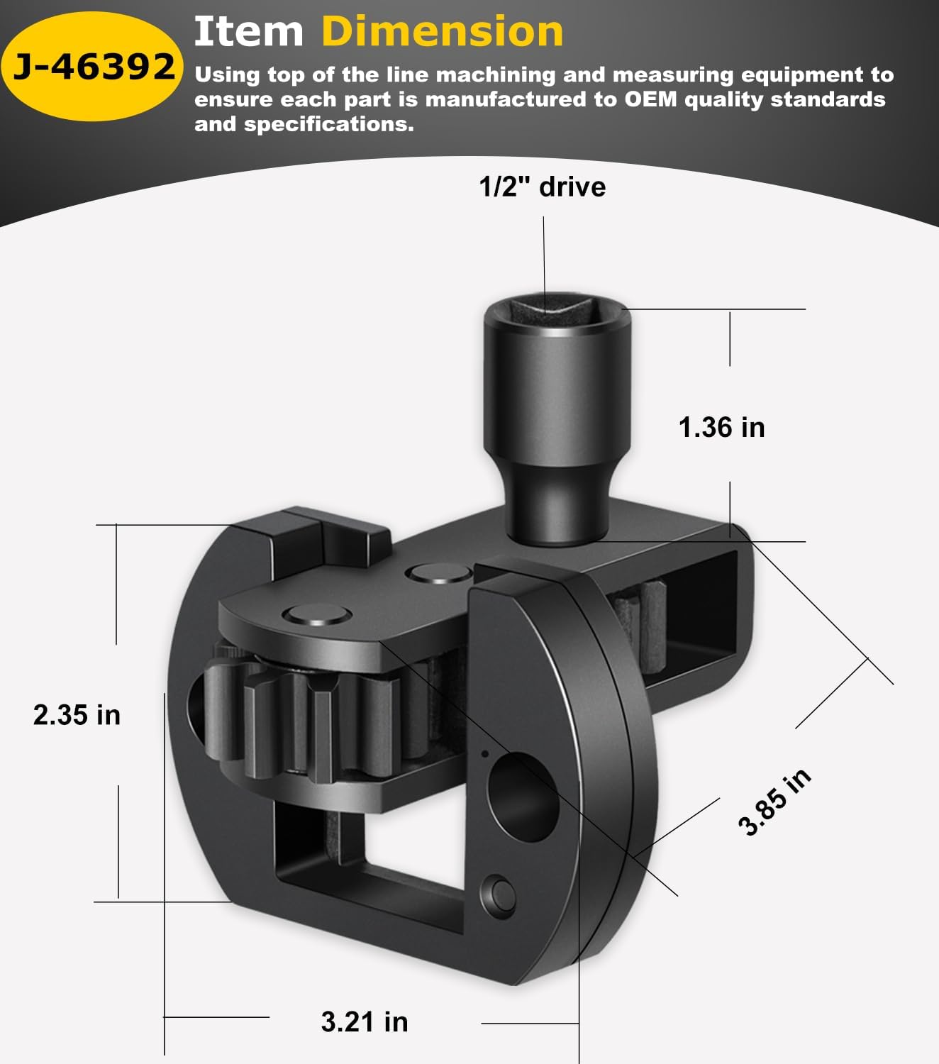 Camoo J-46392 Engine Barring Tool, Engine Turning Tool for Detroit Diesel DD13, DD15, DD16, MBE4000, MBE900 Alternative to J-46392 W904589046300 Flywheel Cranking Turning Tool