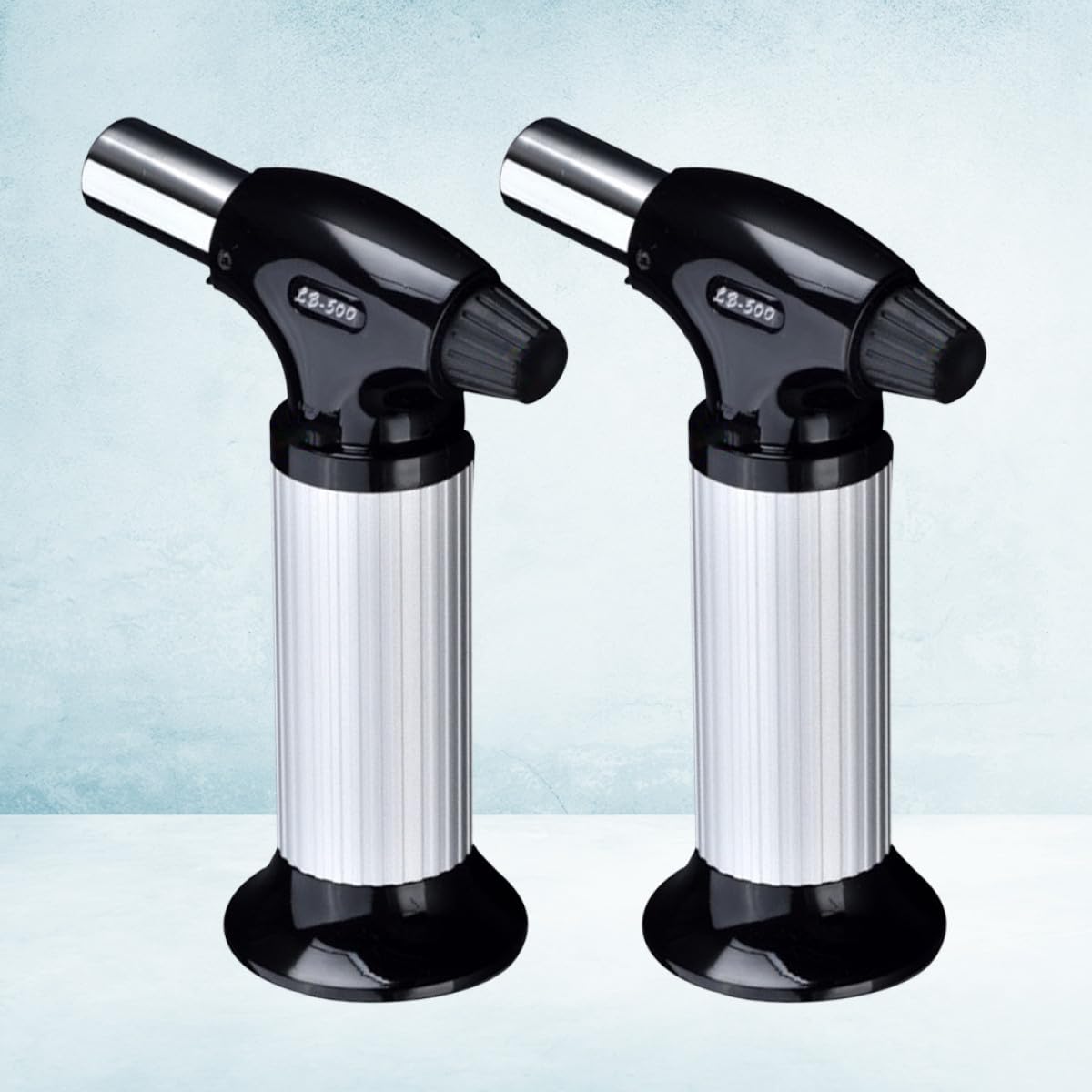 2 Pezzi Saldatore a Gas da Tavolo Lb-500, Pistola Saldante in Metallo, Accensione Diretta, Portatile, per Barbecue e Saldatura ad Alta Temperatura