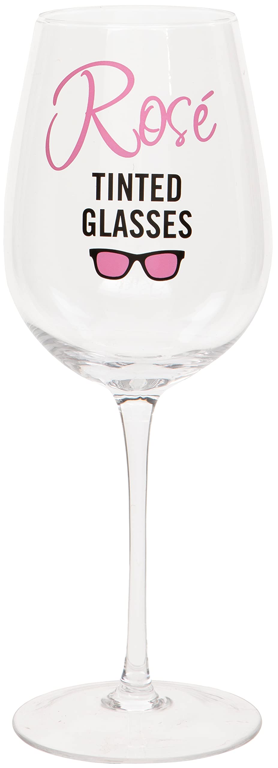 Maturi 'Rosé Tinted Glasses' Humorous Wine Glass, 420ml