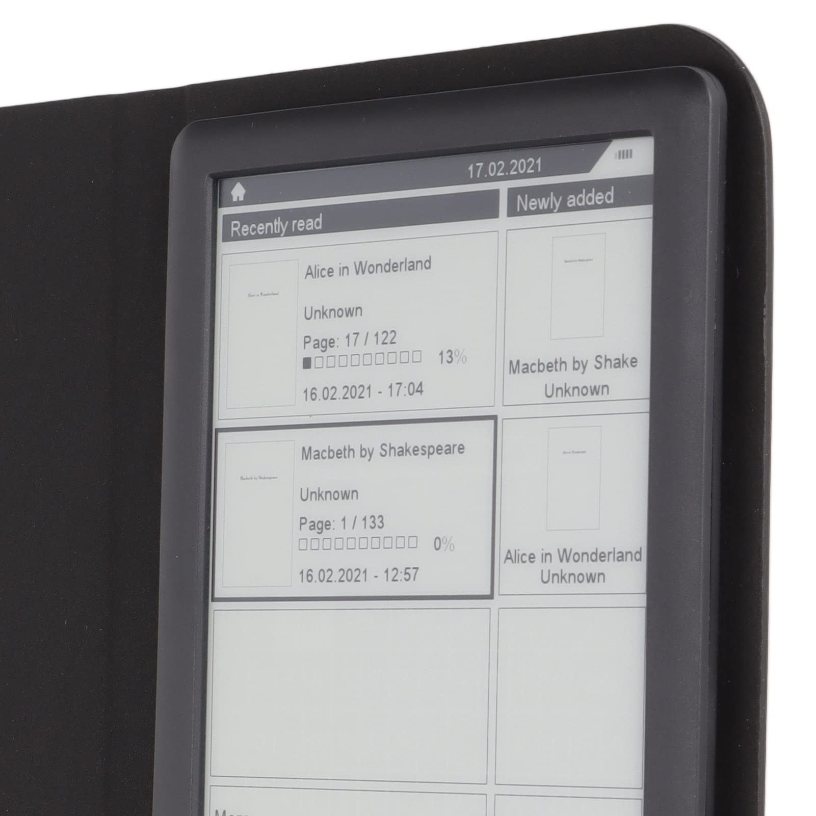 Ebook Reader, 6 pollici 800x600 8GB + 512MB batteria lunga durata E-reader HD Ink Screen, con custodia protettiva per lettura a casa